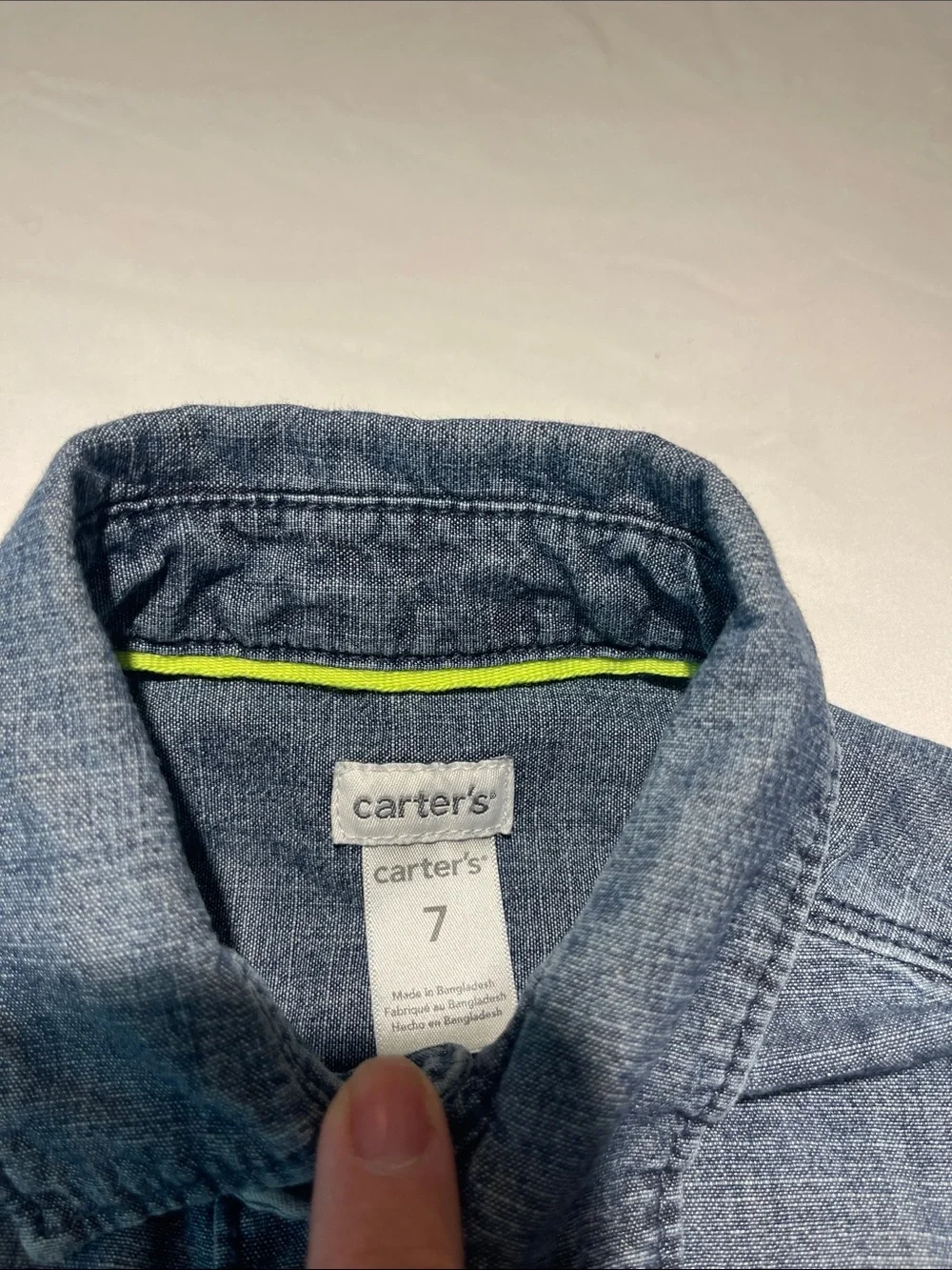 Carter's Denim Button-Up Shirt - Blue